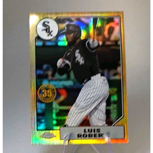 2022 Topps Chrome - 1987 Topps Baseball Luis Robert #87BC-12 Rainbow Refractor - Picture 3 of 5